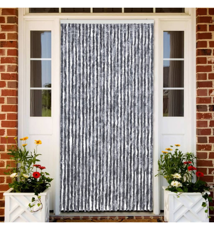 Moustiquaire argenté 118x220 cm chenille | Mobilier & Déco