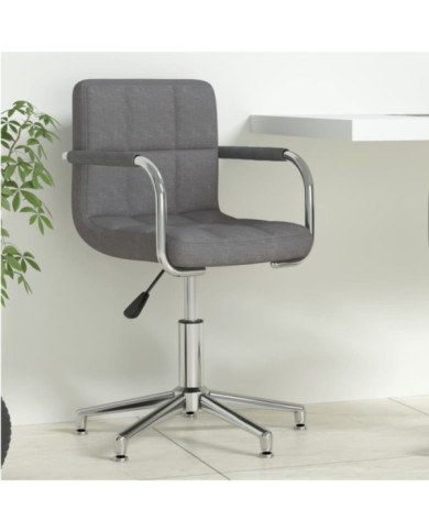 Chaise pivotante de bureau Gris foncé Tissu | Mobilier & Déco