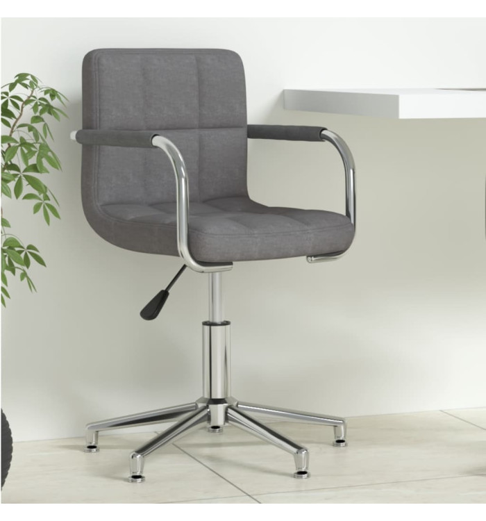 Chaise pivotante de bureau Gris foncé Tissu | Mobilier & Déco