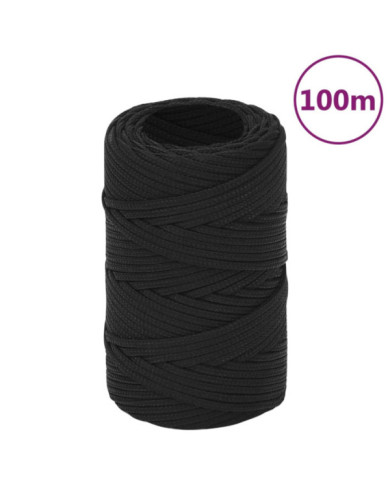 Corde de bateau Noir complet 2 mm 100 m Polypropylène | Mobilier & Déco