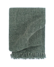 Couverture Coton 160 x 210 cm Vert foncé | Mobilier & Déco