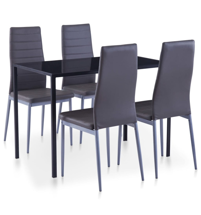 Mobilier de salle à manger 5 pcs Gris | Mobilier & Déco