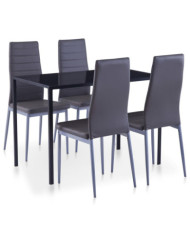 Mobilier de salle à manger 5 pcs Gris | Mobilier & Déco