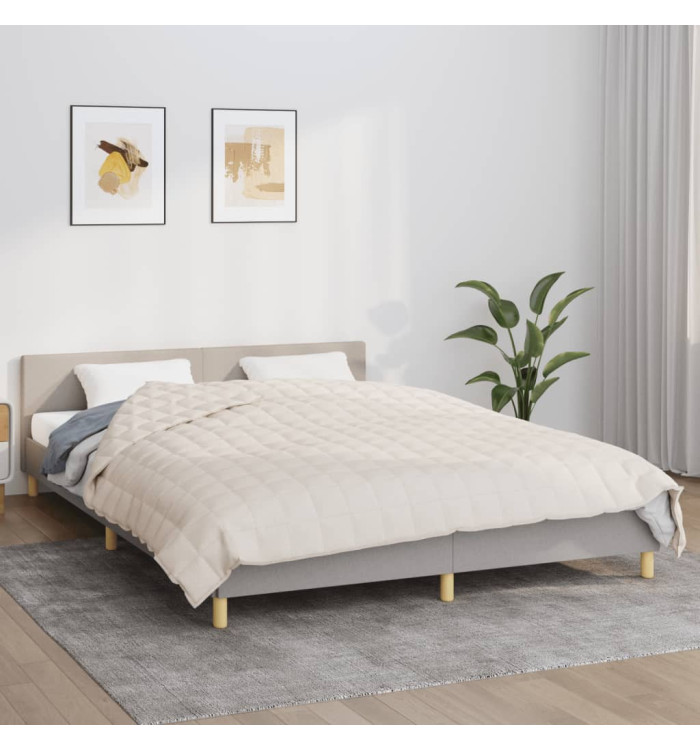 Couverture lestée Crème clair 220x240 cm 11 kg Tissu | Mobilier & Déco