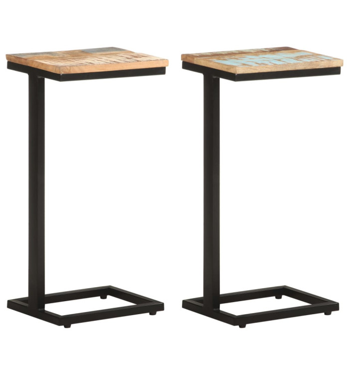 Tables d'appoint 2 pcs 31,5x24,5x64,5 cm Bois de récupération | Mobilier & Déco