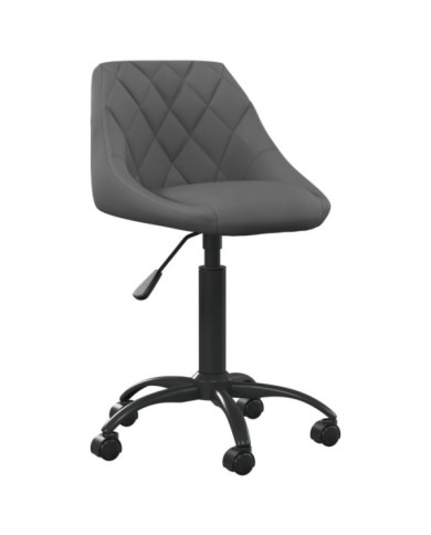 Chaise de bureau Gris foncé Velours | Mobilier & Déco