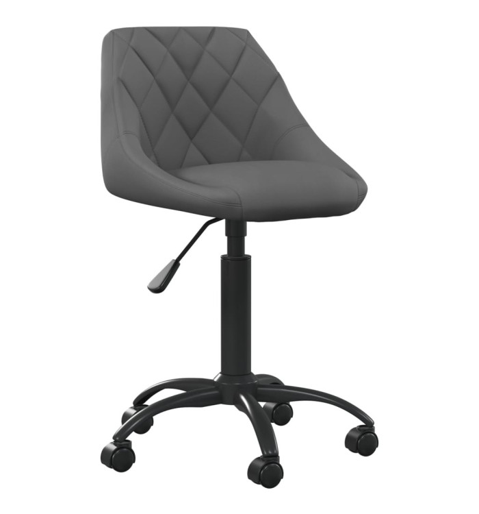 Chaise de bureau Gris foncé Velours | Mobilier & Déco