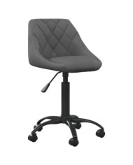 Chaise de bureau Gris foncé Velours | Mobilier & Déco