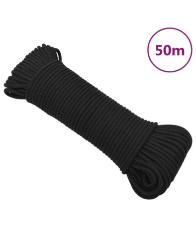 Corde de bateau Noir complet 5 mm 50 m Polypropylène | Mobilier & Déco