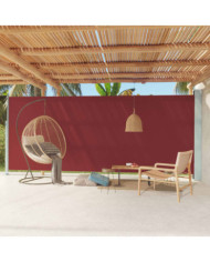 Auvent latéral rétractable de patio 220x600 cm Rouge | Mobilier & Déco