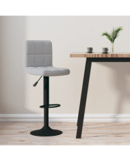 Tabouret de bar Gris clair Velours | Mobilier & Déco