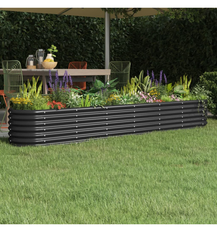 Lit surélevé de jardin Acier enduit de poudre Anthracite | Mobilier & Déco