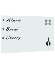 Tableau blanc magnétique mural en verre 60 x 40 cm | Mobilier & Déco