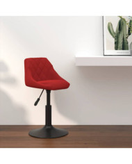 Tabouret de bar Rouge bordeaux Velours | Mobilier & Déco