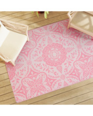 Tapis d'extérieur ARAKIL rose 140 x 200 cm PP | Mobilier & Déco