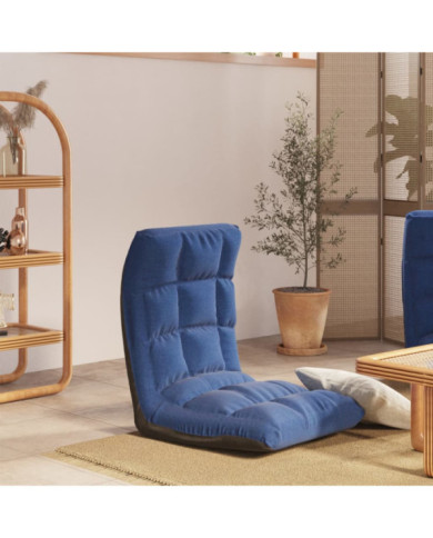 Chaise pliable de sol Bleu Tissu | Mobilier & Déco