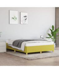 Cadre de lit sans matelas vert 140x200 cm tissu | Mobilier & Déco