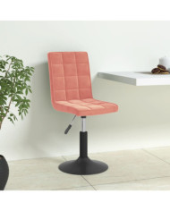 Chaises pivotantes à manger lot de 4 rose velours | Mobilier & Déco