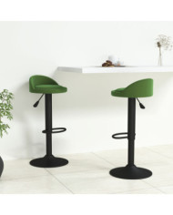 Tabourets de bar lot de 2 vert foncé velours | Mobilier & Déco