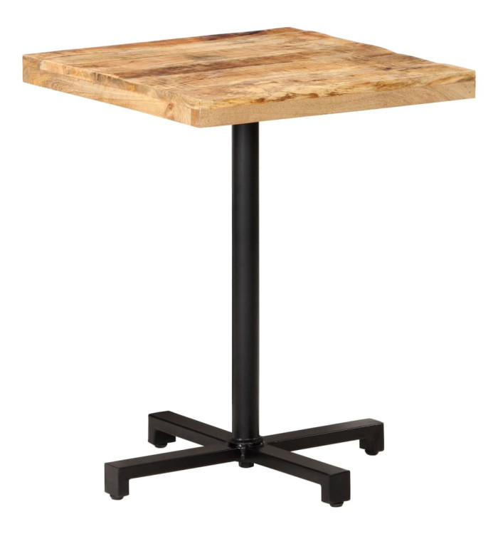 Table de bistro Carrée 60x60x75 cm Bois de manguier brut | Mobilier & Déco