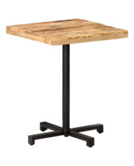 Table de bistro Carrée 60x60x75 cm Bois de manguier brut | Mobilier & Déco