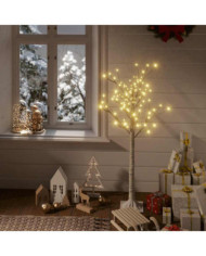Sapin de Noël 128 LED blanc chaud Saule 1,2 m Int/Ext | Mobilier & Déco