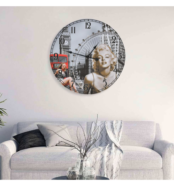 Horloge murale vintage 60 cm | Mobilier & Déco