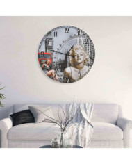 Horloge murale vintage 60 cm | Mobilier & Déco