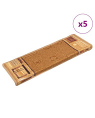 Tapis d'escalier autoadhésifs 5 pcs 65x21x4 cm Beige | Mobilier & Déco