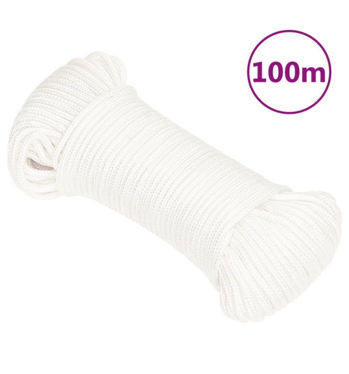 Corde de bateau Blanc complet 4 mm 100 m Polypropylène | Mobilier & Déco
