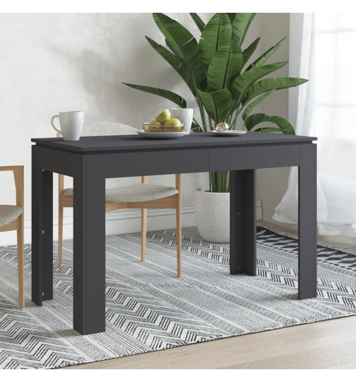Table à manger gris 120x60x76 cm bois ingénierie | Mobilier & Déco
