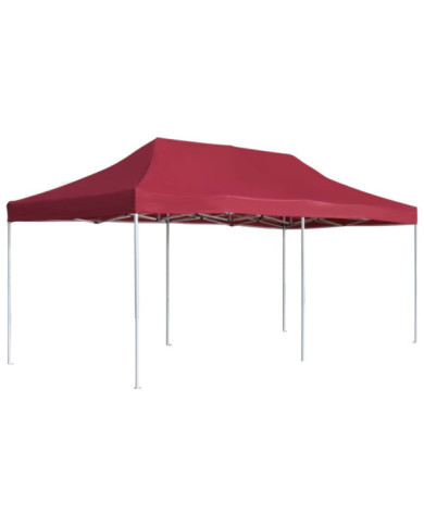 Tente de réception pliable Aluminium 6x3 m Bordeaux | Mobilier & Déco
