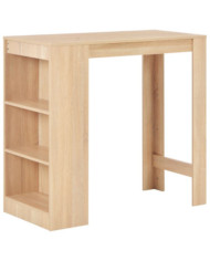 Table de bar avec étagère Chêne 110x50x103 cm | Mobilier & Déco