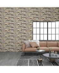 Panneaux muraux 3D avec design de brique multicolore 10 pcs EPS | Mobilier & Déco