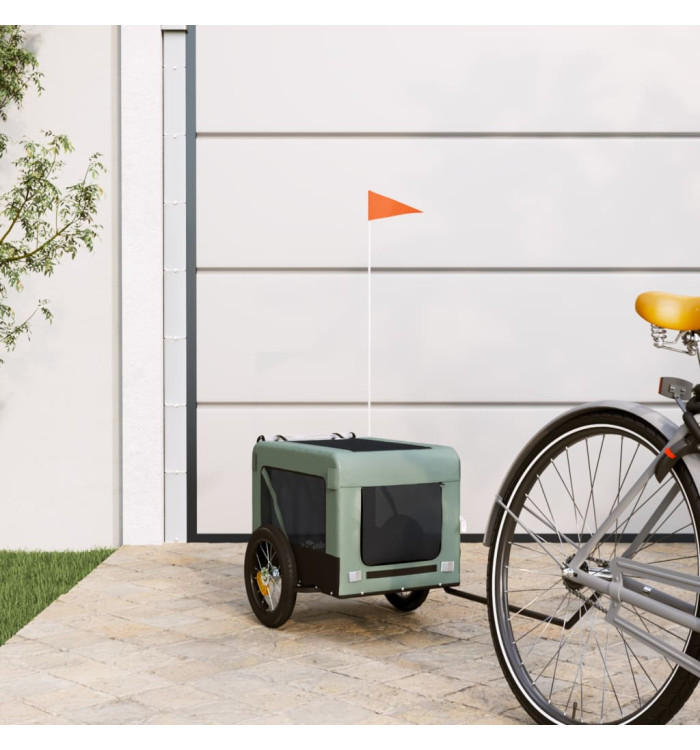 Remorque de vélo pour animaux de compagnie gris et noir | Mobilier & Déco