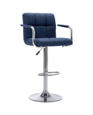 Chaise de bar Bleu Tissu | Mobilier & Déco