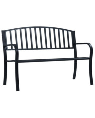 Banc de jardin Noir 120 cm Acier | Mobilier & Déco