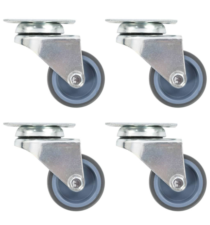Roulettes pivotantes doubles 4 pcs 50 mm | Mobilier & Déco