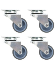 Roulettes pivotantes doubles 4 pcs 50 mm | Mobilier & Déco
