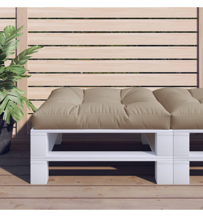 Coussin de palette taupe 80x80x12 cm tissu | Mobilier & Déco