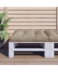 Coussin de palette taupe 80x80x12 cm tissu | Mobilier & Déco