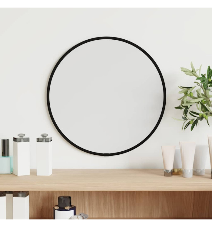Miroir mural Noir Ø 30 cm Rond | Mobilier & Déco