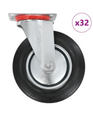 32 pcs Roulettes pivotantes 200 mm | Mobilier & Déco
