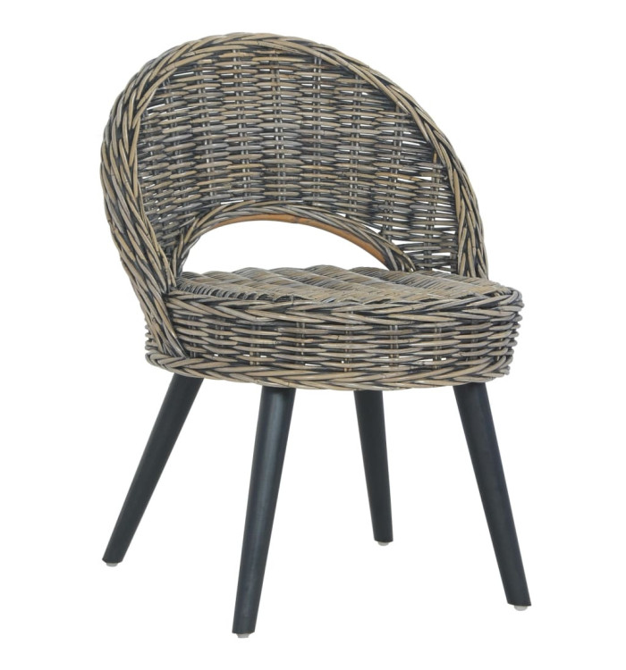 Chaise de canapé rotin kubu noir | Mobilier & Déco