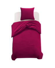Jeu de housse de couette bordeaux 155x220/80x80 cm | Mobilier & Déco
