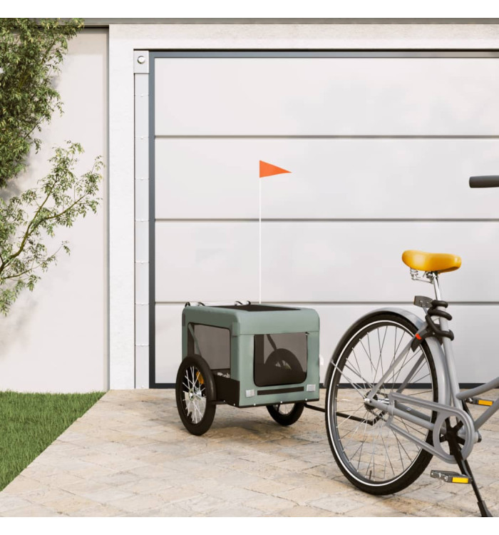 Remorque de vélo pour animaux de compagnie gris et noir | Mobilier & Déco