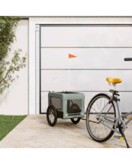Remorque de vélo pour animaux de compagnie gris et noir | Mobilier & Déco