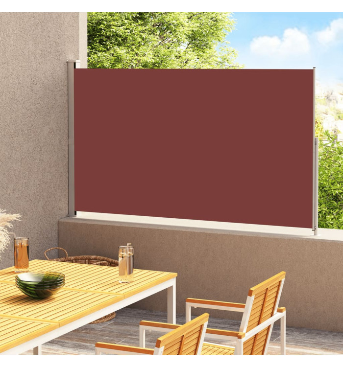Auvent latéral rétractable de patio 220x300 cm Marron | Mobilier & Déco