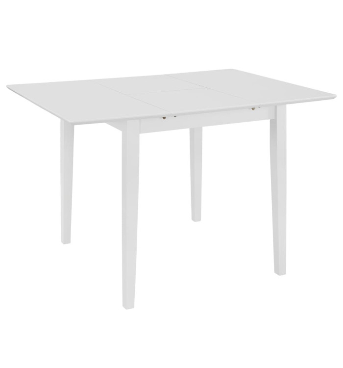 Table à manger extensible Blanc (80-120)x80x74 cm MDF | Mobilier & Déco