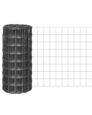 Clôture euro Acier 10 x 0,8 m Gris | Mobilier & Déco